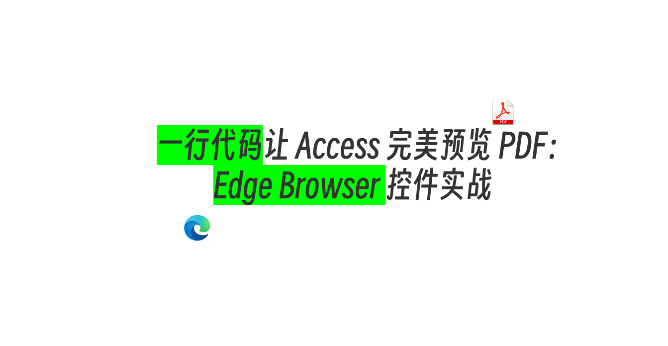 一行代码让 Access 完美预览 PDF：EdgeBrowser 控件实战